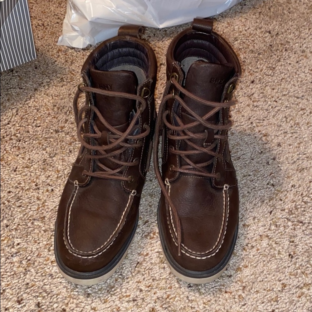 Sperry brown top sided waterproof boots size 10